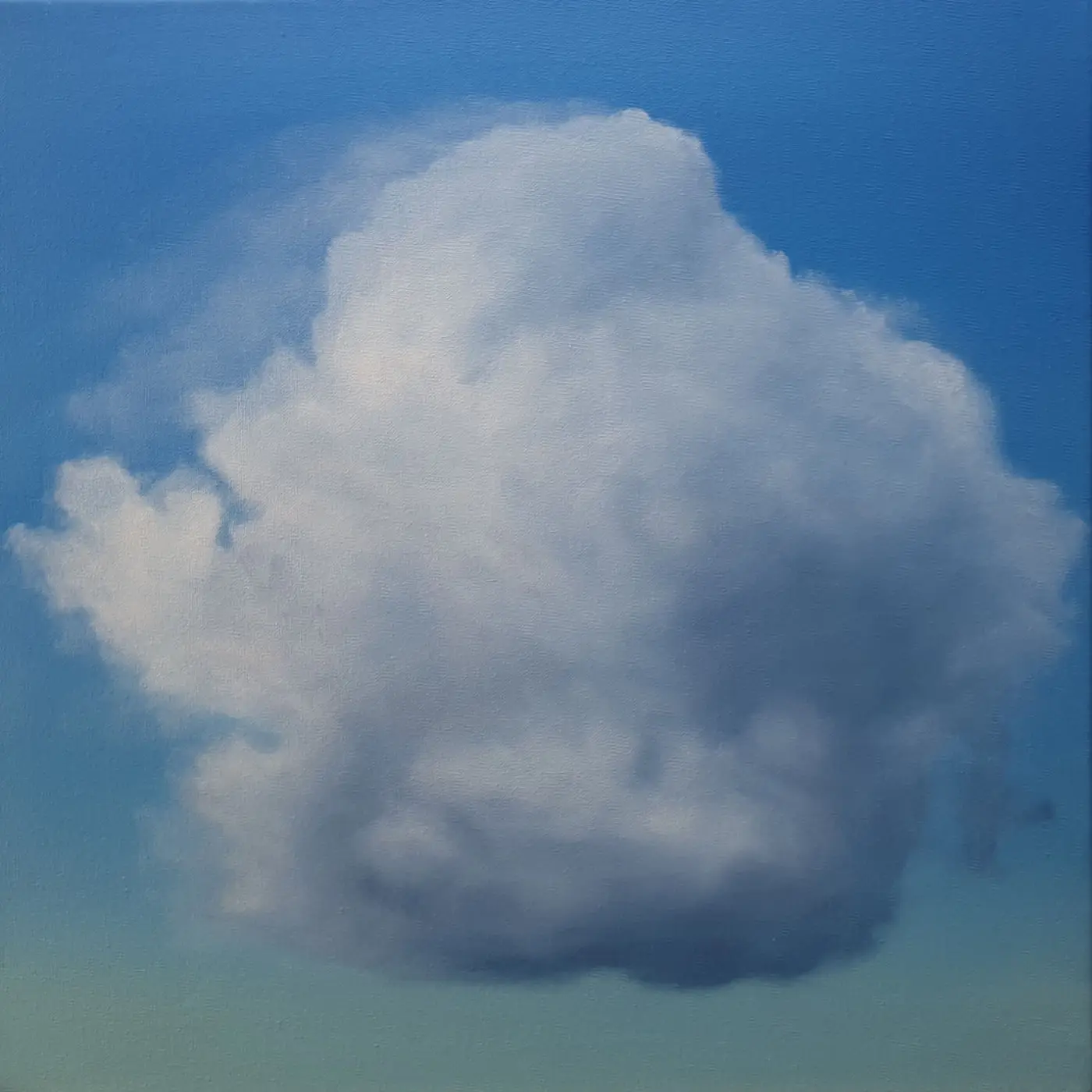 Single Cloud Öl auf Leinwand 30 x 30